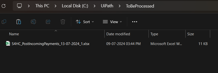 ToBeProcessed Folder